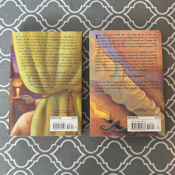 Harry Potter Books Paperback Sorcerer Stone Chamber of Secrets J. K. Rowling - Picture 2 of 7